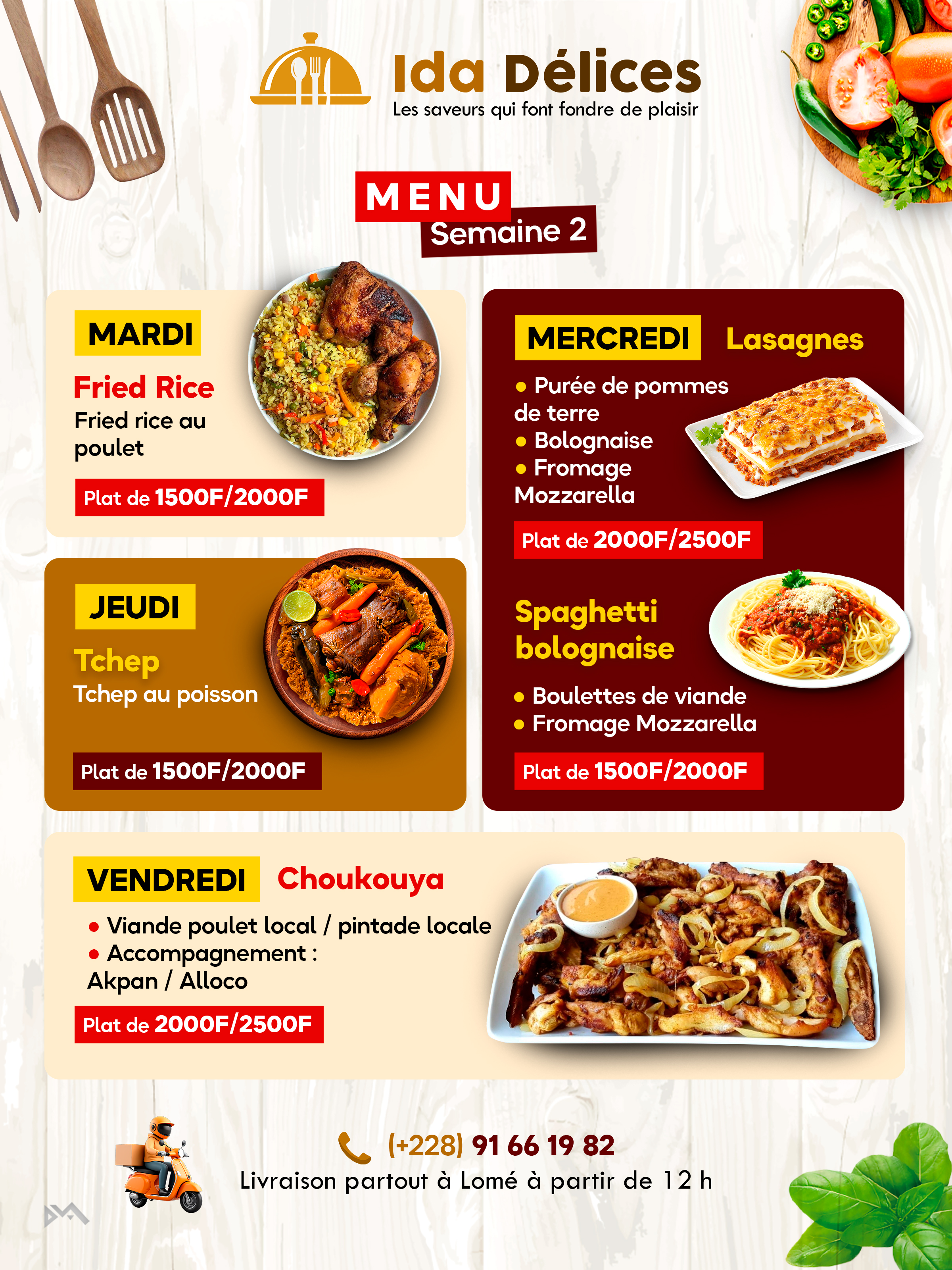 IDA DELICES MENU 2